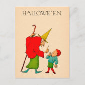 Halloween Witch en Child Briefkaart (Voorkant)