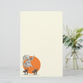  Halloween Witch en Kattenbakkerij Briefpapier (Staand voorkant)