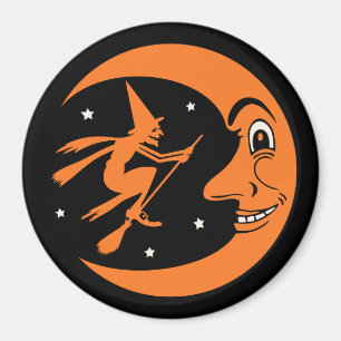 Halloween Witch en Moon Magnet Magneet