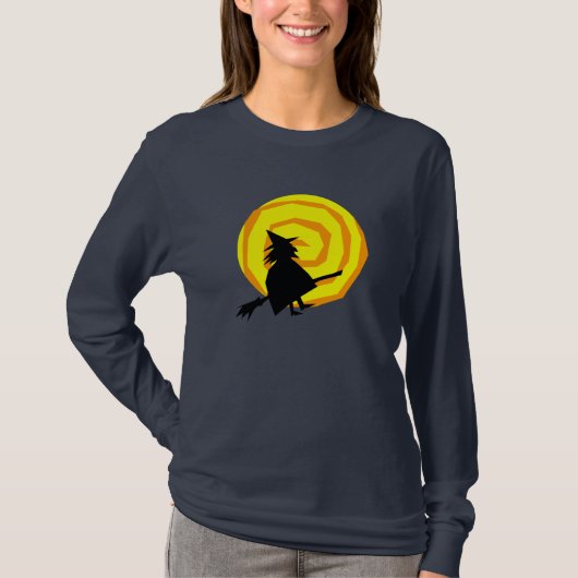 Halloween Witch en Moon Shirt (Voorkant)