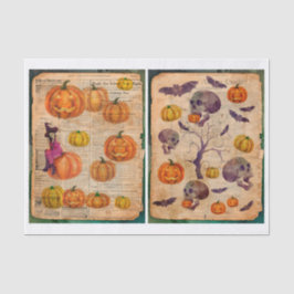  Halloween Witch en Skull Decoupage Tissuepapier