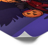 Halloween Witch en Vampire Chibi Poster (Hoek)