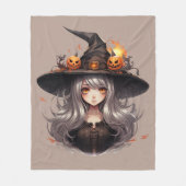 Halloween Witch Fleece Deken (Voorkant)
