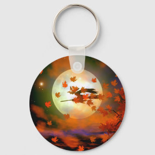 Halloween Witch Flight Sleutelhanger