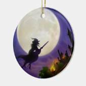Halloween Witch Full Moon Keramisch Ornament (Links)