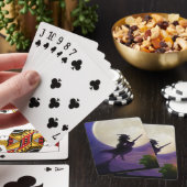 Halloween Witch Full Moon Pokerkaarten (Insitu)