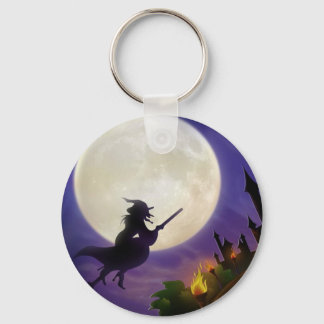 Halloween Witch Full Moon Sleutelhanger