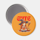 Halloween Witch Fun Magnet Magneet (Voorkant / Achterkant)