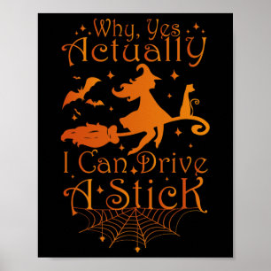 Halloween Witch geeft uit waarom ik echt kan rijde Poster