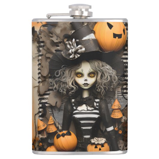 Halloween Witch Heupfles (Voorkant)