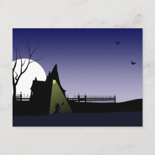 Halloween Witch House Briefkaart