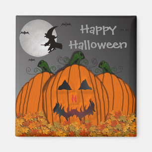 Halloween Witch in Flight Magneet