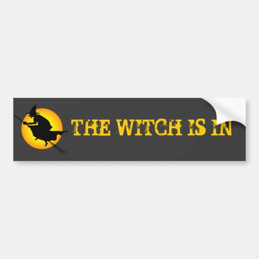 Halloween Witch is in Bumpersticker (Voorkant)