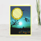 Halloween Witch, Jack o' Lantern, Foto Lijst Kaart (Voorkant)