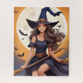 Halloween Witch Jigzaag Puzzle Legpuzzel