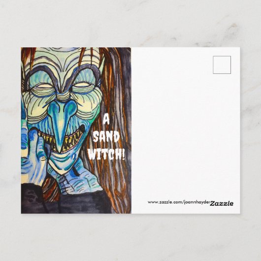 HALLOWEEN WITCH JOKE BRIEFKAART (Achterkant)