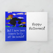 HALLOWEEN WITCH JOKE Folded Wenskaart Kaart (Binnen)