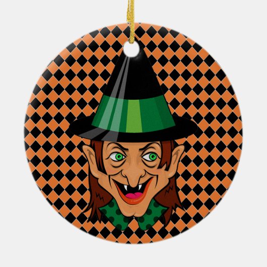  Halloween Witch Keramisch Ornament (Achterkant)