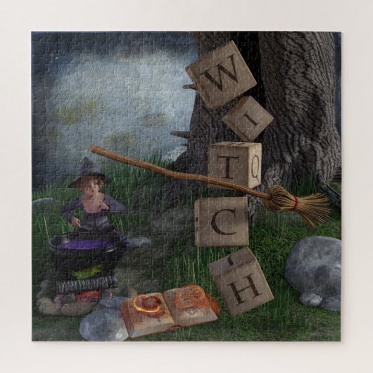 Halloween Witch Legpuzzel (Verticaal)