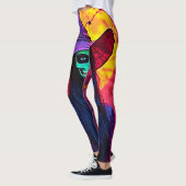Halloween Witch met Skull Face Design Leggings (Links)