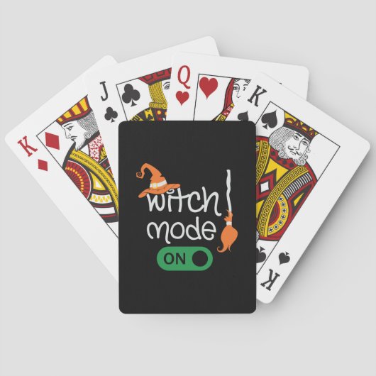 Halloween Witch Mode ingeschakeld Pokerkaarten (Achterkant)