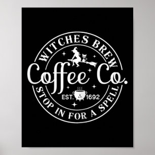 Halloween Witch Motief - Heksen Brouwen Koffie en Poster