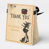 Halloween Witch Oktober Baby shower Dank u wel Bedankdoosjes (Achterkant)