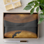 Halloween Witch op Broom Cat Moon Bats Tissuepapier (Geschenk)