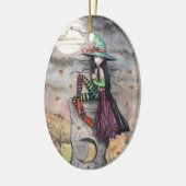 Halloween Witch Ornament Betoverd Oktober (Links)