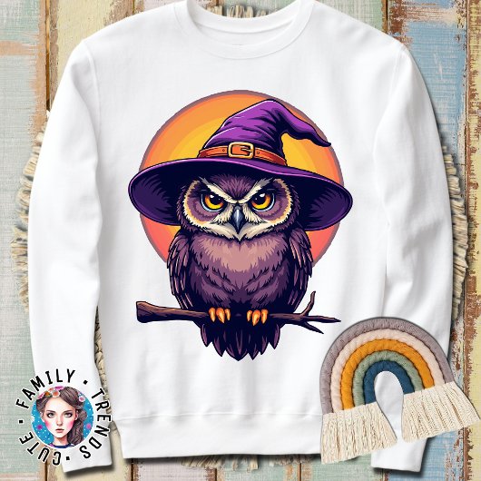 Halloween Witch Owl Trui