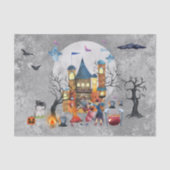 Halloween Witch Party Haunted House Waterverf Tissuepapier (Voorkant)