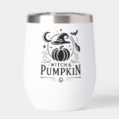 Halloween Witch Pet en Pompoen Ontwerp Magic Art (Achterkant)