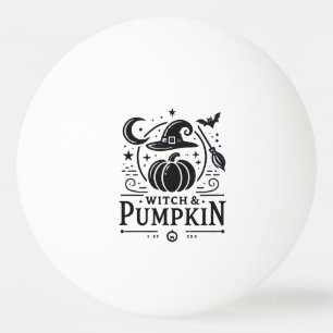 Halloween Witch Pet en Pompoen Ontwerp Magic Art Pingpongballen