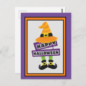 Halloween Witch Pet & Feet Briefkaart (Voorkant / Achterkant)