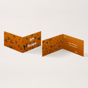 Halloween Witch Petten Folded Card Kaart