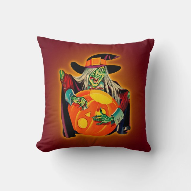  Halloween Witch Pillow Kussen (Voorkant)