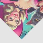 Halloween Witch Pin-up Tissuepapier (Detail)