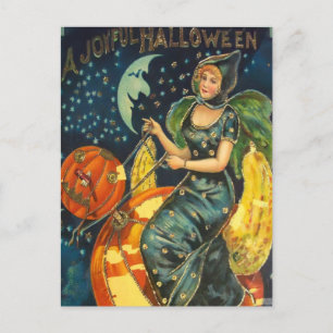 Halloween Witch Poster Feestdagenkaart
