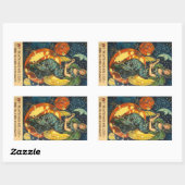Halloween Witch Poster Rechthoekige Sticker (Vel)