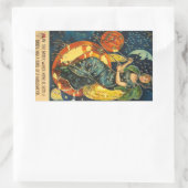 Halloween Witch Poster Rechthoekige Sticker (Tas)