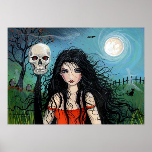 Halloween Witch-Poster van Molly Harrison Poster (Voorkant)