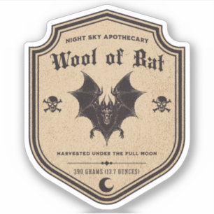 Halloween Witch Potion Apothecary Fles Label