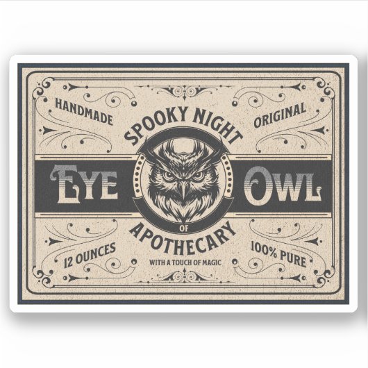 Halloween Witch Potion Apothecary Fles Label (Voorkant)