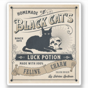 Halloween Witch Potion Apothecary Fles Label