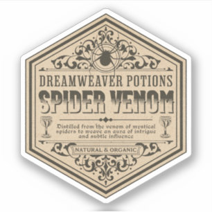 Halloween Witch Potion Apothecary Fles Label