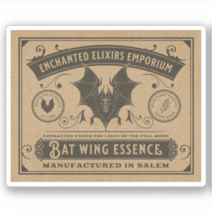 Halloween Witch Potion Apothecary Fles Label