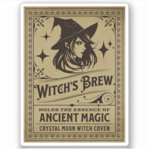 Halloween Witch Potion Apothecary Fles Label