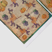 Halloween Witch Pumpkin Paper Decoupage Tissuepapier (Detail)
