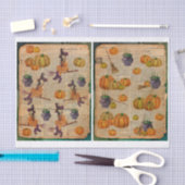Halloween Witch Pumpkin Paper Decoupage Tissuepapier (Craft)