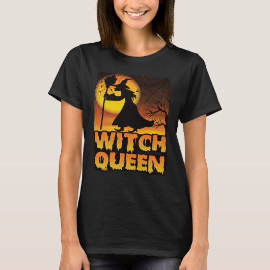Halloween Witch Queen T-shirt (Voorkant)